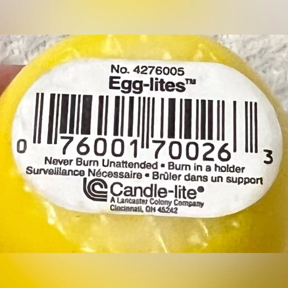 NEW Egg-Lites Candles Candle-Lite Egg Shaped Candles 2.5” Easter Holiday